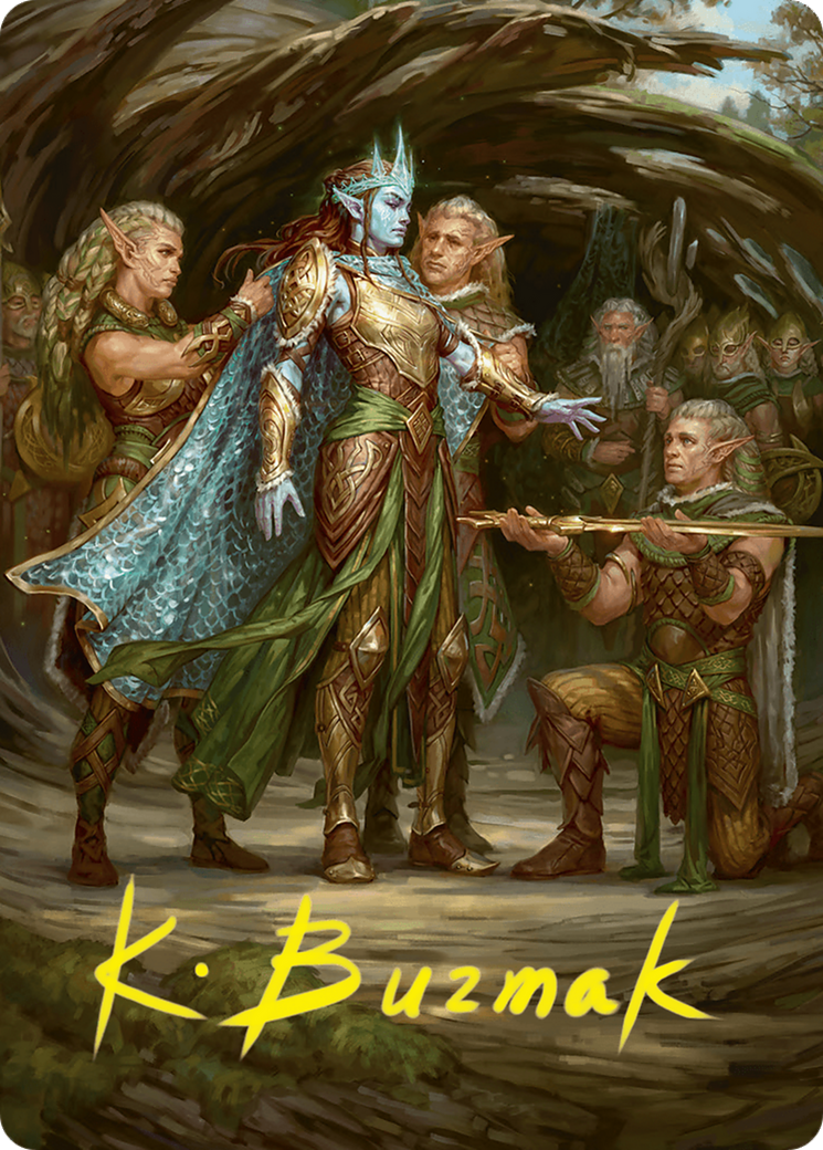 Lathril, Blade of the Elves Art Card (48/54) (Gold-Stamped Signature) [Foundations Art Series] | The CG Realm