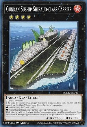 Gunkan Suship Shirauo-class Carrier (BODE-EN049) - Burst of Destiny 1st Edition