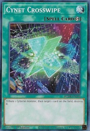 Cynet Crosswipe (BODE-EN096) - Burst of Destiny 1st Edition