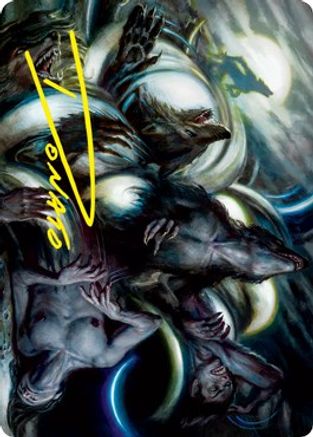 Lunar Rejection Art Card (Gold-Stamped Signature) (ASVOW-023) - Art Series: Innistrad: Crimson Vow