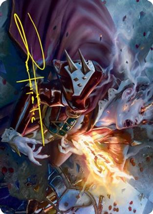 Flame-Blessed Bolt Art Card (Gold-Stamped Signature) (ASVOW-044) - Art Series: Innistrad: Crimson Vow