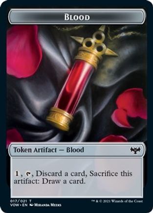 Blood // Vampire (016) Double-Sided Token (VOW-17 // 16) - Innistrad: Crimson Vow Foil