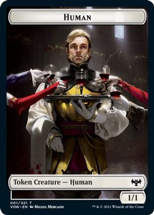 Human (001) // Human (010) Double-Sided Token (VOW-1 // 10) - Innistrad: Crimson Vow Foil