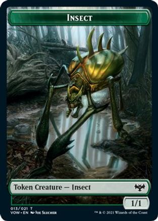 Insect // Spirit (002) Double-Sided Token (VOW-13 // 2) - Innistrad: Crimson Vow Foil