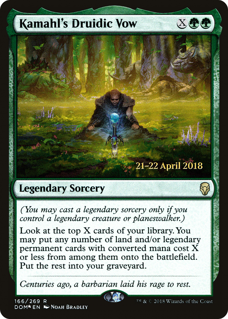 Kamahl's Druidic Vow (PRE-166) - Dominaria Promos Foil