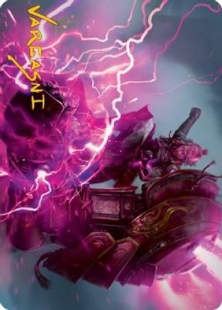 Voltage Surge Art Card (Gold-Stamped Signature) (ASNEO-015) - Art Series: Kamigawa: Neon Dynasty