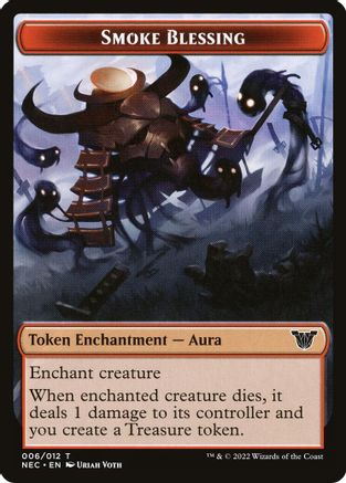Smoke Blessing // Treasure Double-Sided Token (NEC-6 // 17) - Commander: Kamigawa: Neon Dynasty