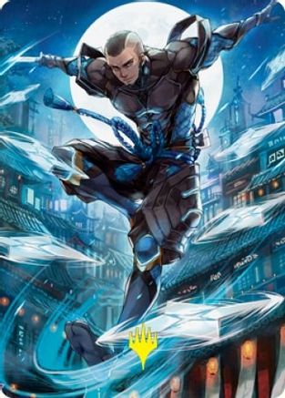Kaito Shizuki Art Card (70/81) (Gold-Stamped Signature) (ASNEO-070) - Art Series: Kamigawa: Neon Dynasty