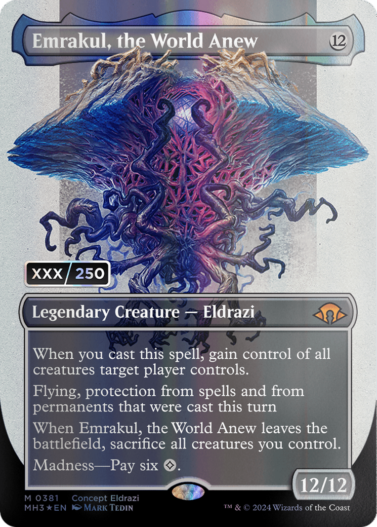 Emrakul, the World Anew (Borderless) (Serial Numbered) [Modern Horizons 3] | The CG Realm