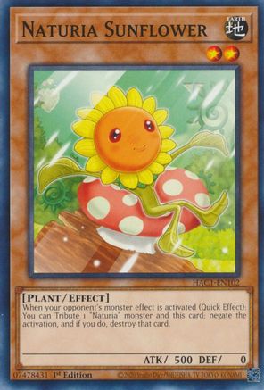 Naturia Sunflower (HAC1-EN102) - Hidden Arsenal: Chapter 1 1st Edition