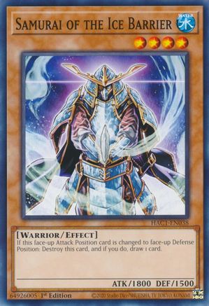 Samurai of the Ice Barrier (HAC1-EN038) - Hidden Arsenal: Chapter 1 1st Edition