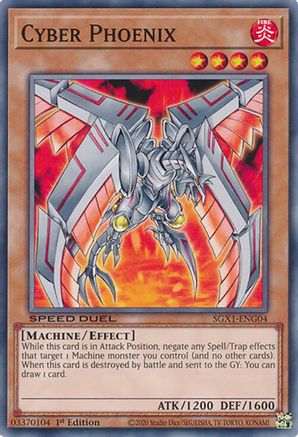 Cyber Phoenix (SGX1-ENG04) - Speed Duel GX: Duel Academy Box 1st Edition