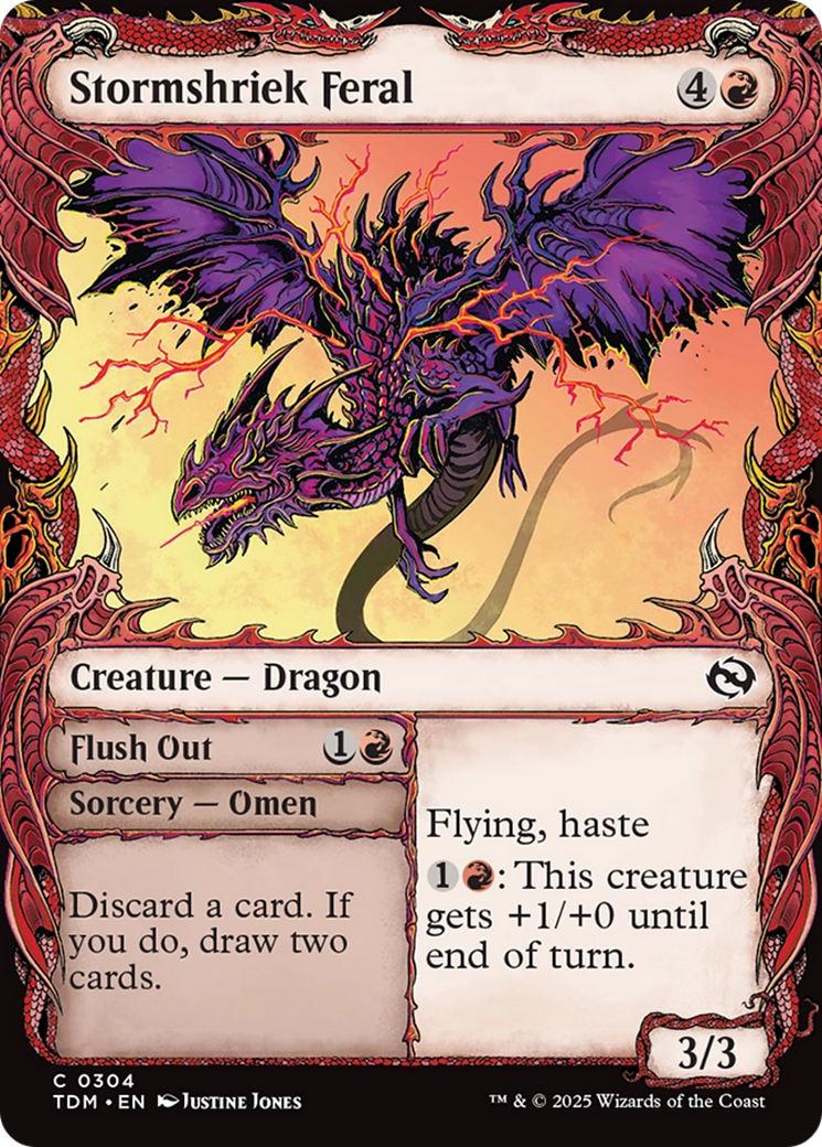 Stormshriek Feral (Showcase) [Tarkir: Dragonstorm] | The CG Realm