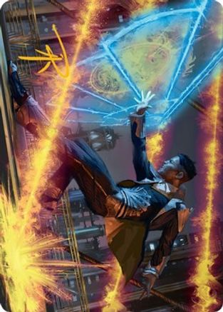 Wingshield Agent Art Card (Gold-Stamped Signature) (ASSNC-014) - Art Series: Streets of New Capenna