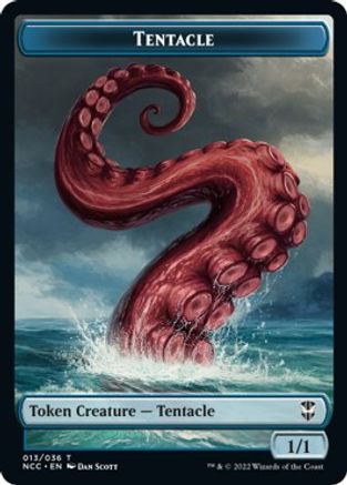 Tentacle // Champion of Wits Double-Sided Token (NCC-13 // 14) - Commander: Streets of New Capenna