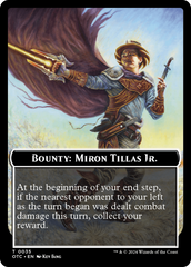 Bounty: Miron Tillas Jr. // Bounty Rules Double-Sided Token [Outlaws of Thunder Junction Commander Tokens] | The CG Realm