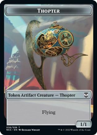 Thopter // Treasure (013) Double-Sided Token (NCC-36 // 13) - Commander: Streets of New Capenna