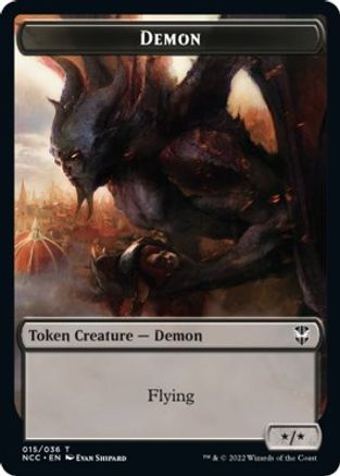 Demon // Copy Double-Sided Token (NCC-15 // 1) - Commander: Streets of New Capenna