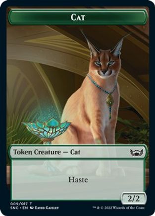 Cat // Rhino Warrior Double-Sided Token (SNC-9 // 11) - Streets of New Capenna Foil