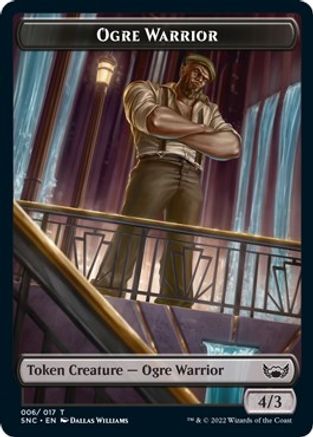 Ogre Warrior // Citizen Double-Sided Token (SNC-6 // 12) - Streets of New Capenna Foil