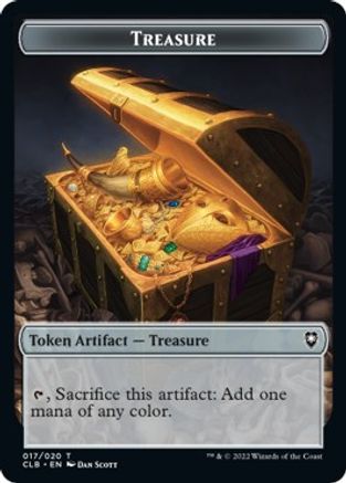 Treasure // Squirrel Double-sided Token (CLB-) - Commander Legends: Battle for Baldur's Gate Foil