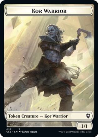 Kor Warrior // Shapeshifter (023) Double-sided Token (CLB-) - Commander Legends: Battle for Baldur's Gate