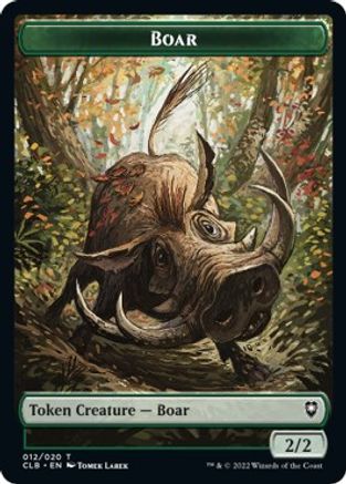 Boar // Ogre Double-sided Token (CLB-) - Commander Legends: Battle for Baldur's Gate
