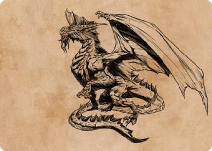 Ancient Silver Dragon Art Card (47/81) (ASCLB-047) - Art Series: Commander Legends: Battle for Baldur's Gate