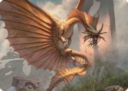 Ancient Gold Dragon Art Card (28/81) (ASCLB-028) - Art Series: Commander Legends: Battle for Baldur's Gate