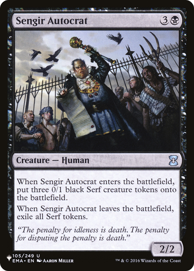 Sengir Autocrat [The List] | The CG Realm