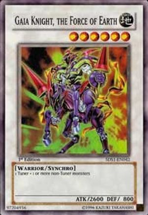 Gaia Knight, the Force of Earth (Super Rare) (5DS1-EN042) - 5D's 2008 Starter Deck Unlimited
