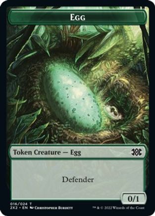 Egg // Aven Initiate Double-Sided Token (2X2-16 // 4) - Double Masters 2022 Foil