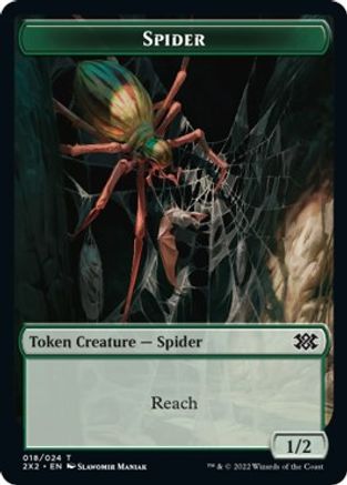 Spider // Knight Double-Sided Token (2X2-18 // 5) - Double Masters 2022 Foil