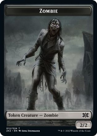 Zombie // Knight Double-Sided Token (2X2-12 // 5) - Double Masters 2022 Foil
