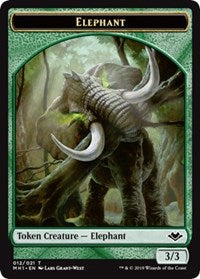 Elephant (012) // Spirit (016) Double-Sided Token [Modern Horizons Tokens] | The CG Realm