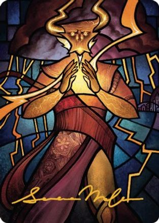 Najal, the Storm Runner Art Card (Gold-Stamped Signature) (ASDMU-074) - Art Series: Dominaria United