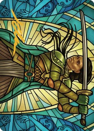 Shanna, Purifying Blade Art Card (77/81) (Gold-Stamped Signature) (ASDMU-077) - Art Series: Dominaria United