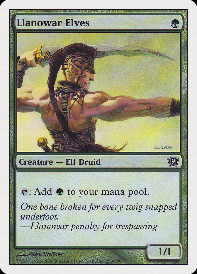 Llanowar Elves (9th Edition) [Oversize Cards] | The CG Realm