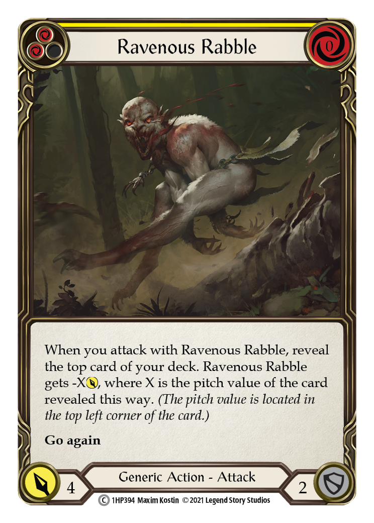Ravenous Rabble (Yellow) [1HP394] (History Pack 1) | The CG Realm