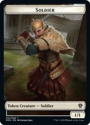 Soldier // Monk Double-sided Token (DMU-) - Dominaria United Foil