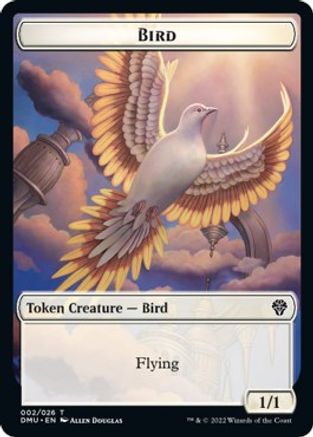 Bird (002) // Elemental Double-sided Token (DMU-) - Dominaria United Foil