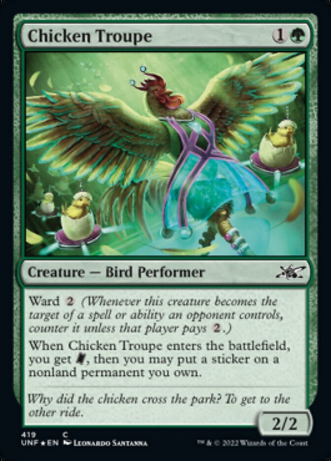 Chicken Troupe (Galaxy Foil) [Unfinity] | The CG Realm