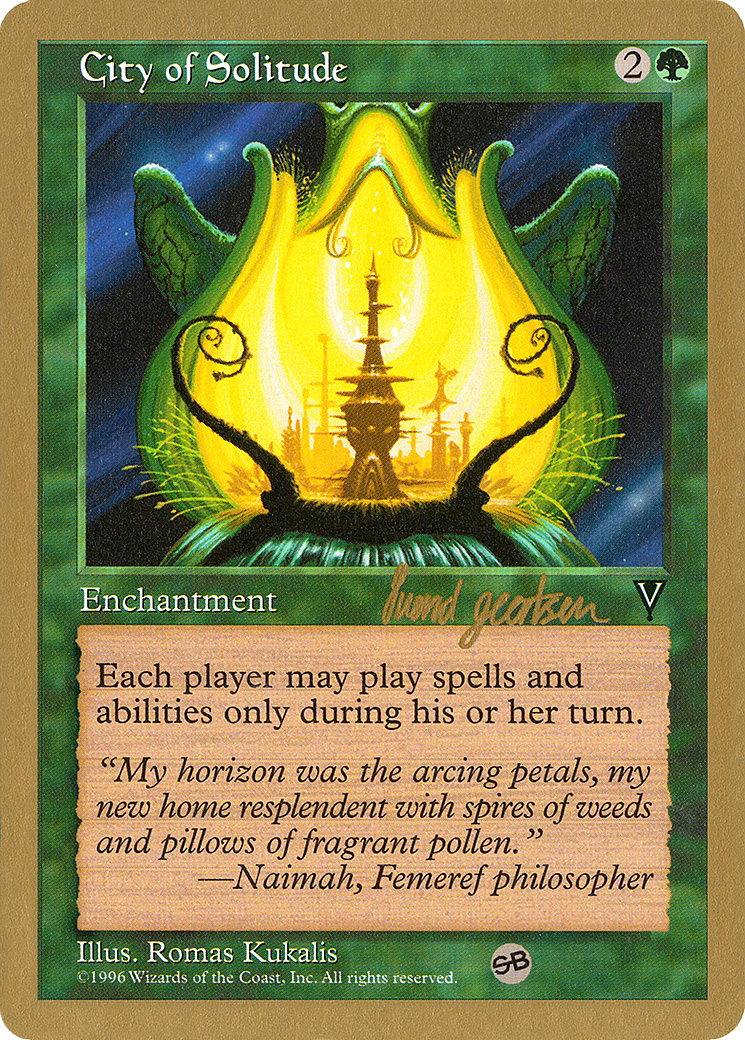 City of Solitude - 1997 Svend Geertsen (VIS) (SB) (WCD-) - World Championship Decks 1997
