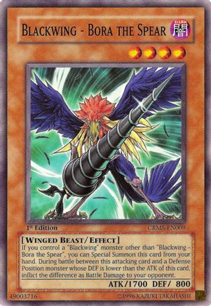 Blackwing - Bora the Spear (CRMS-EN009) - Crimson Crisis Unlimited