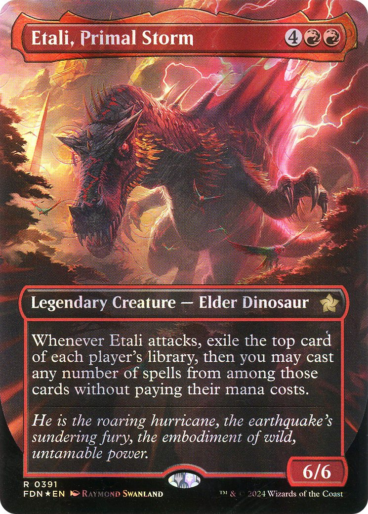 Etali, Primal Storm (Borderless) (Mana Foil) (FDN-391) - Foundations Foil
