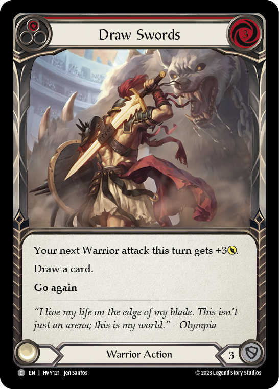 Draw Swords (Red) [HVY121] (Heavy Hitters)  Rainbow Foil | The CG Realm