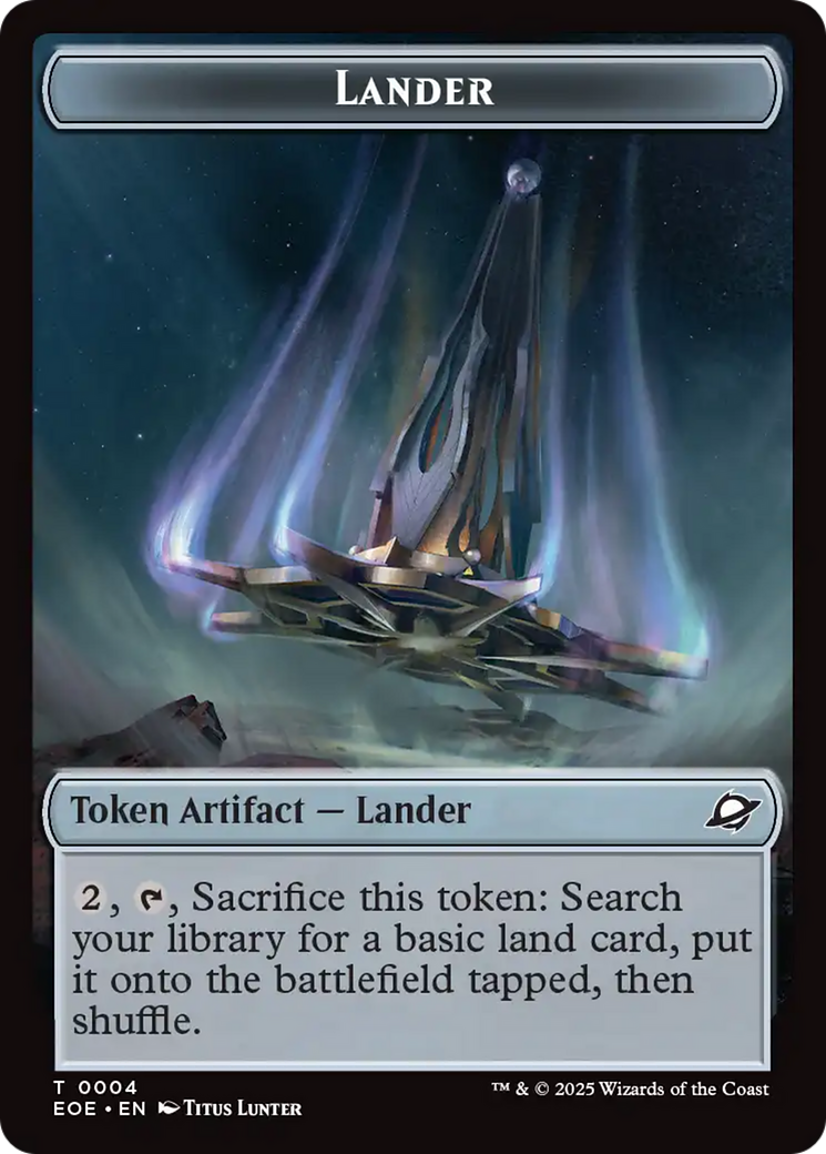 Human Soldier // Lander (0004) Doubled-Sided Token (EOE-2 // 4) - Edge of Eternities