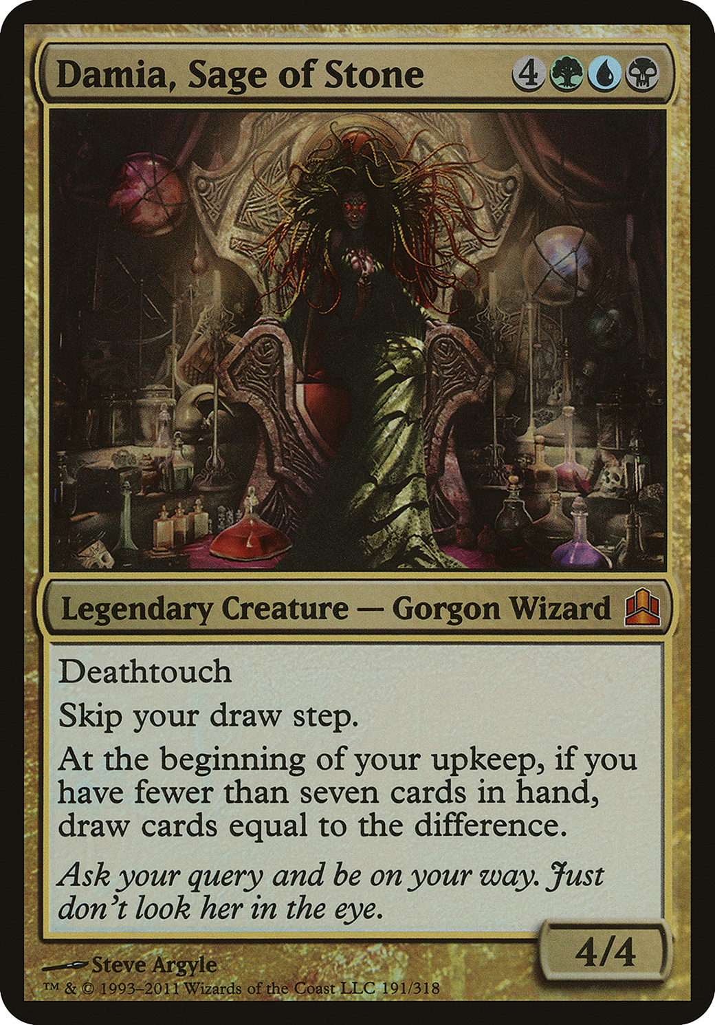 Damia, Sage of Stone (Commander) (OVER-191) - Commander 2011 Oversized Foil