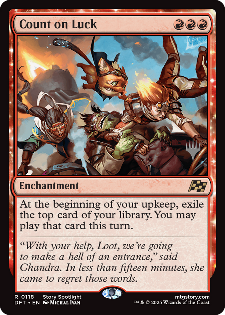 Count on Luck (PPDFT-118) - Promo Pack: Aetherdrift Foil