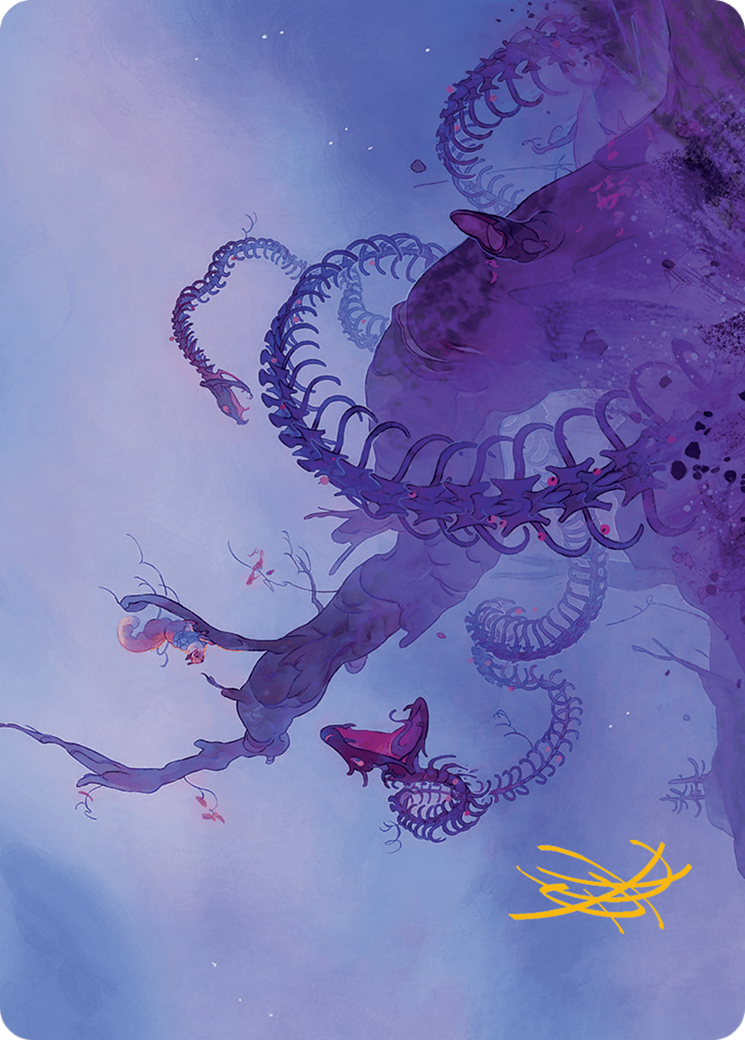 Coiling Rebirth Art Card (Gold-Stamped Signature) [Bloomburrow Art Series] | The CG Realm